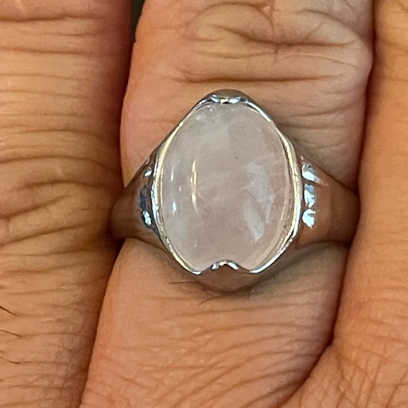 Elegant Rose quartz S925 silver ring - Picture 9 of 9